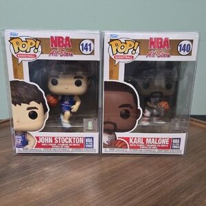 Funko Pop NBA All-Stars John Stockton and Karl Malone Figures